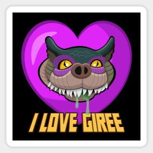 I love Giree - Purple & Yellow Magnet